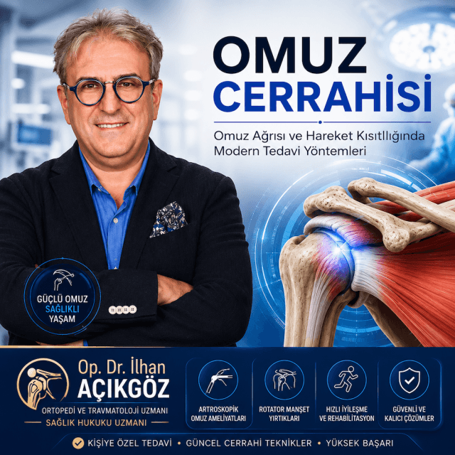 Omuz ağrısı, tendon yırtıkları ve omuz hareket kısıtlılıklarında uygulanan güncel cerrahi tedavi yöntemleri.