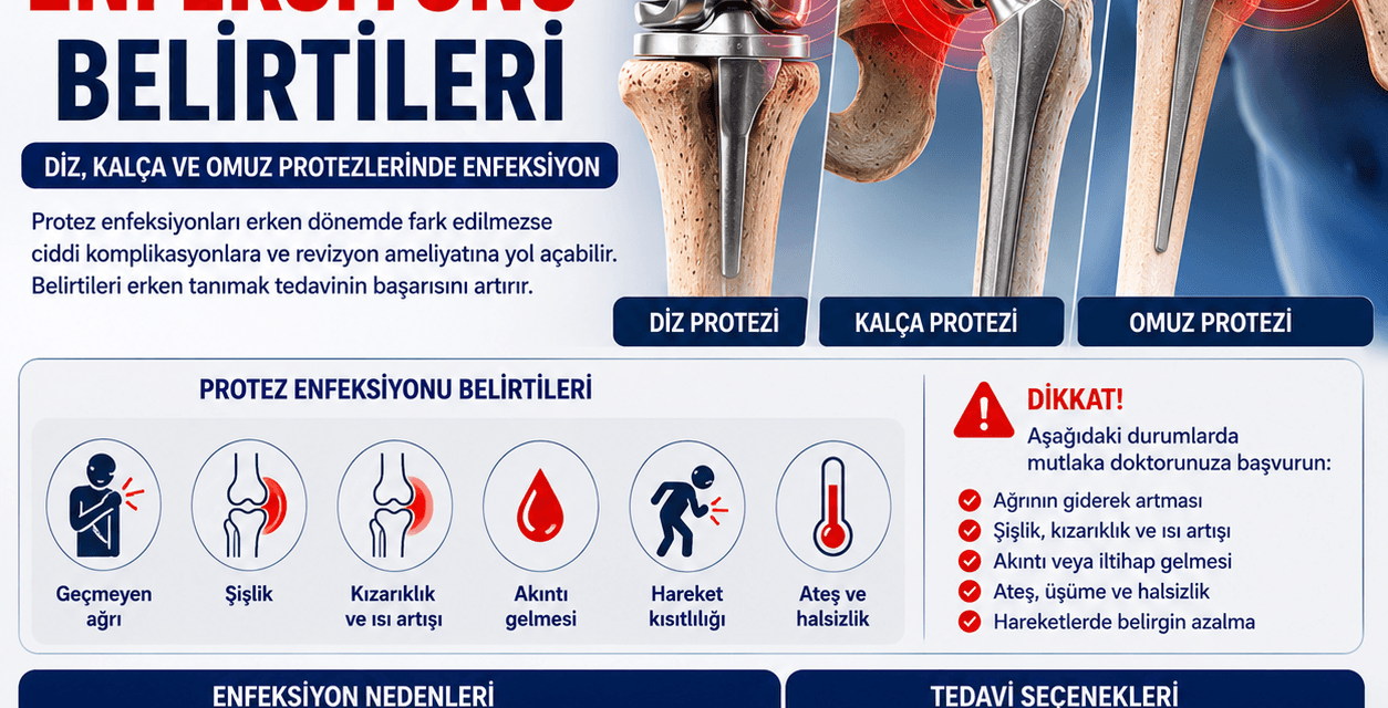 Protez Enfeksiyonu Belirtileri Nelerdir? Diz, Kalça ve Omuz Protezlerinde Enfeksiyon